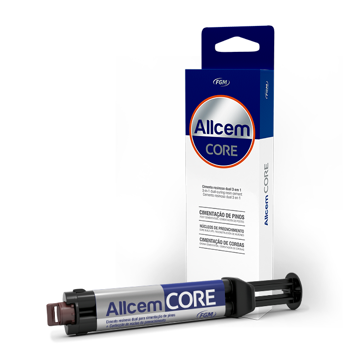 AllCem Core FGM – Cemento Dual para Muñones y Poste | A1, A2, A3, Opaque Pearl