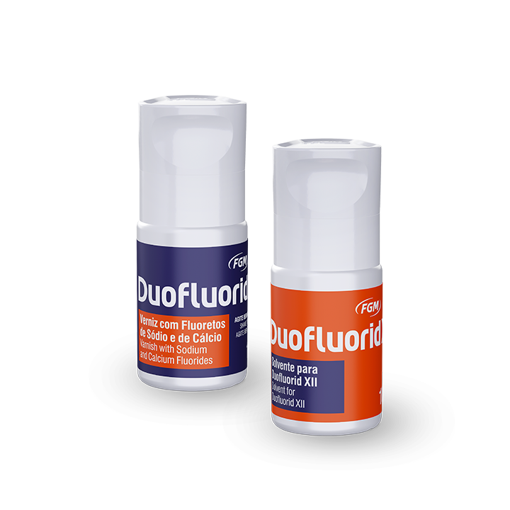 Duofluorid XII FGM – Barniz Fluorado Desensibilizante y Remineralizante | 10 ml + Solvente 10 ml