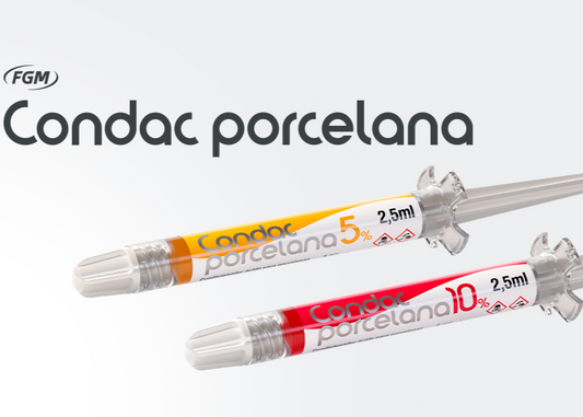 Condac Porcelana FGM – Ácido Fluorhídrico para Grabado Cerámico | 5% y 10% | Jeringa 2,5 ml