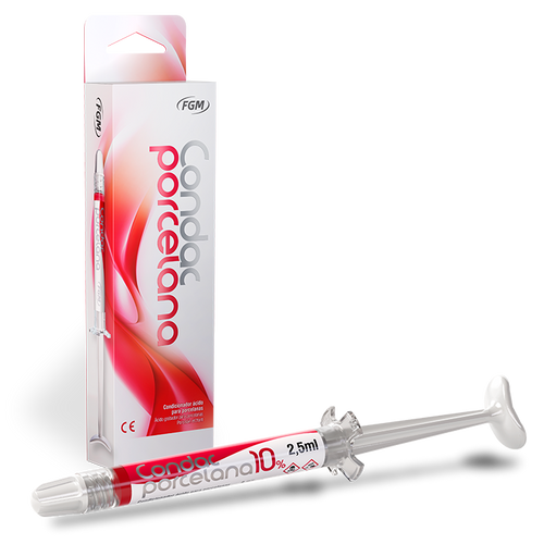 Condac Porcelana FGM – Ácido Fluorhídrico para Grabado Cerámico 10% | Jeringa 2,5 ml