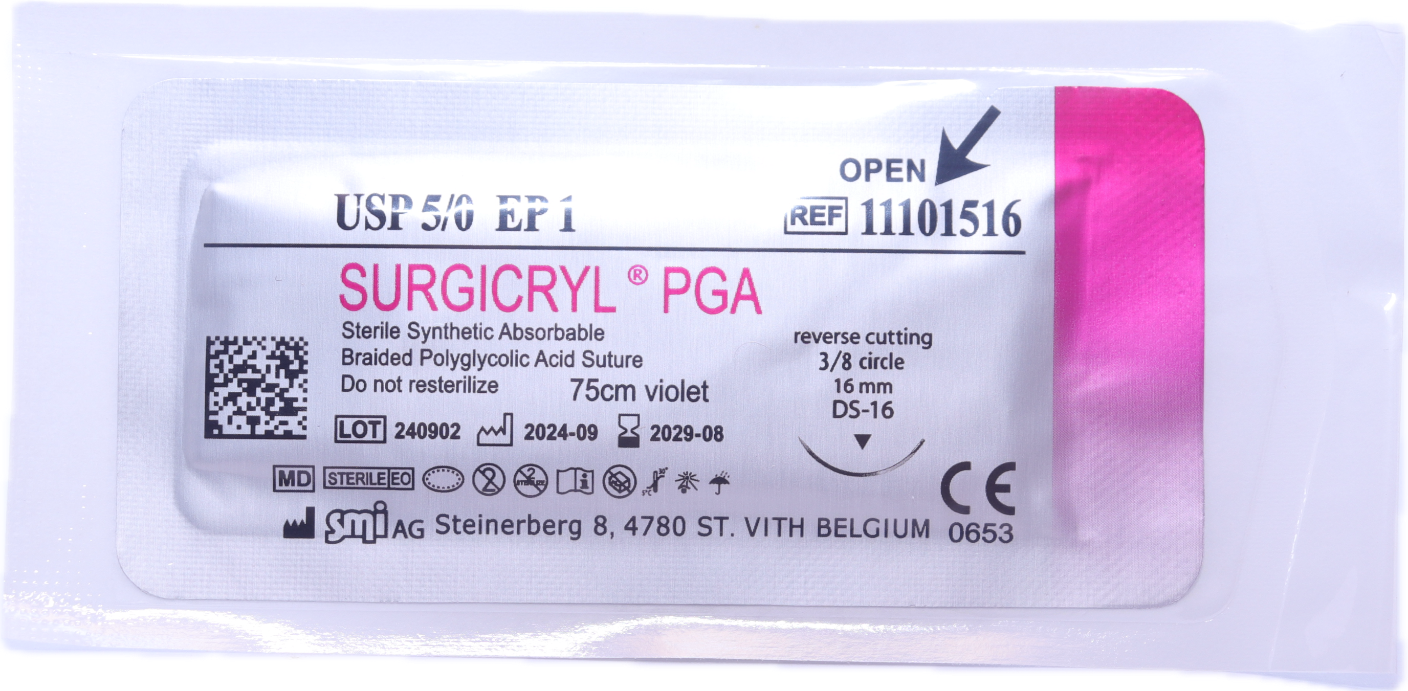 Sutura reabsorbible SMI SURGICRYL® PGA - Ácido Poliglicólico Violeta