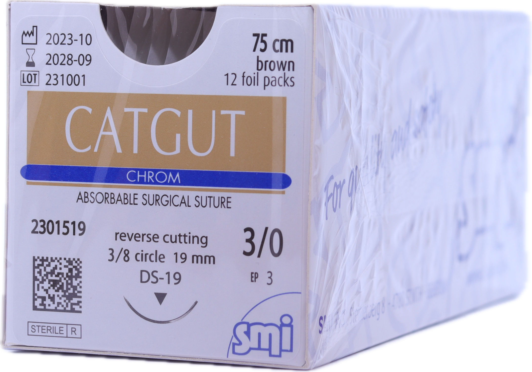 Sutura reabsorbible SMI Catgut Chromic - Café