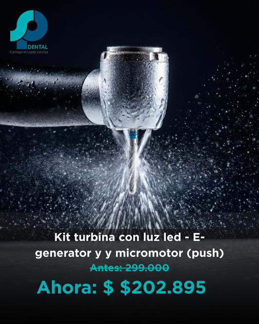 Kit Rotatorio estudiante 2 turbinas LED + micromotor + contra ángulo + pieza de mano